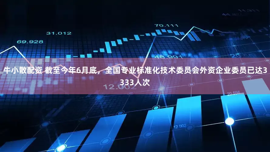 牛小散配资 截至今年6月底，全国专业标准化技术委员会外资企业委员已达3333人次